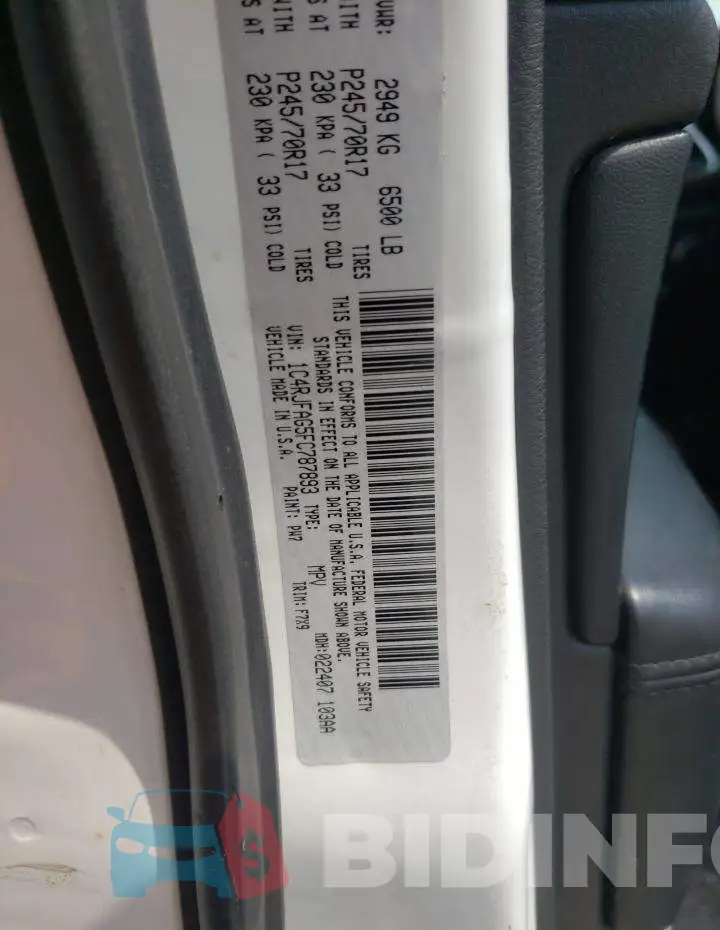 1C4RJFAG5FC787893 Photo# 13