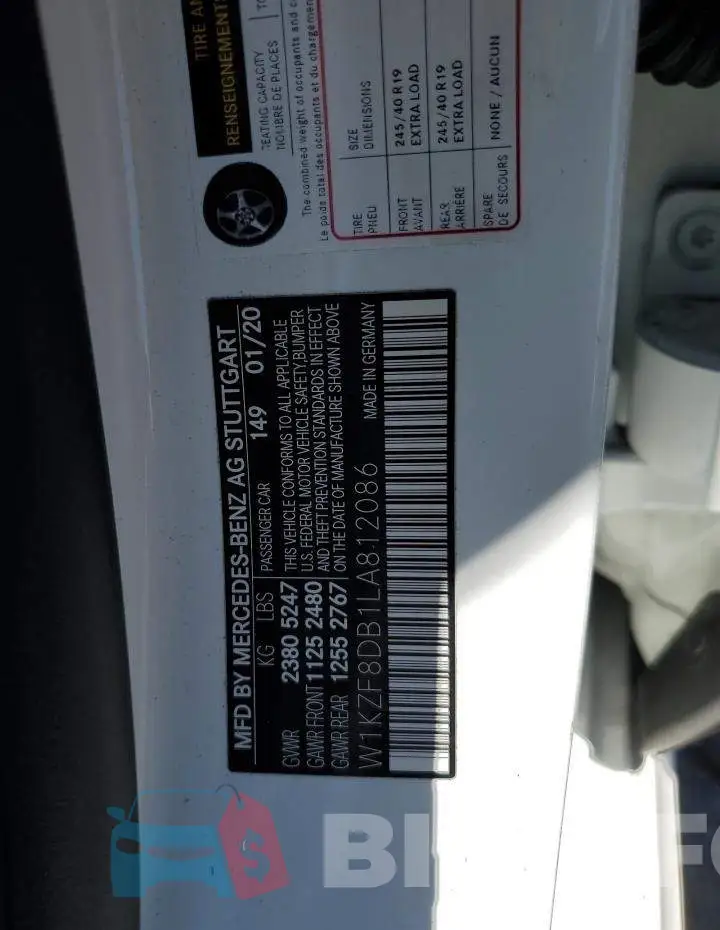 W1KZF8DB1LA812086 Photo# 12