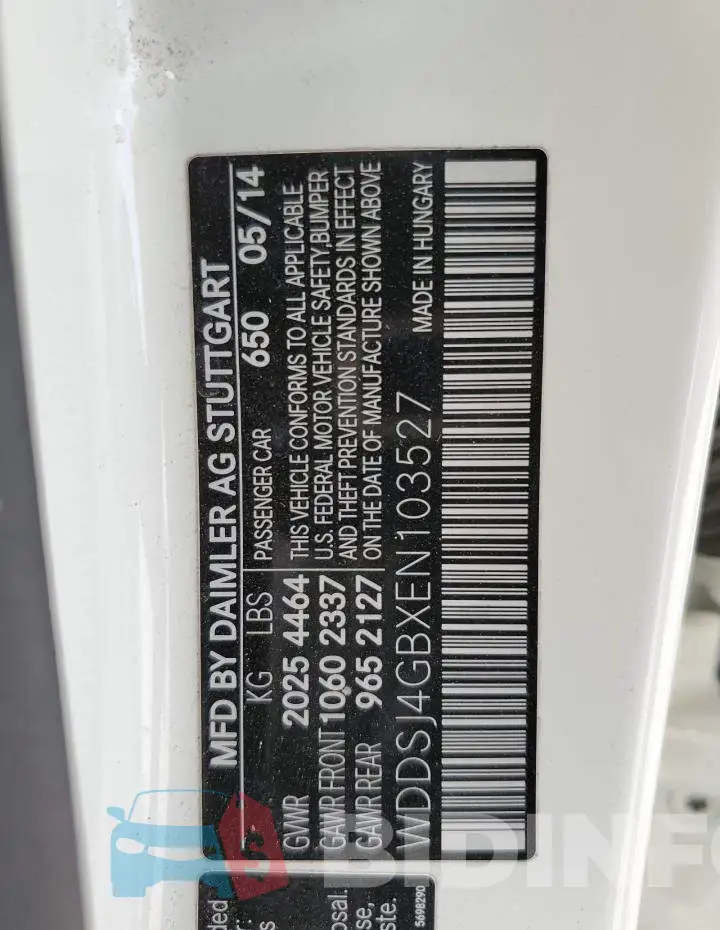 WDDSJ4GBXEN103527 Photo# 12