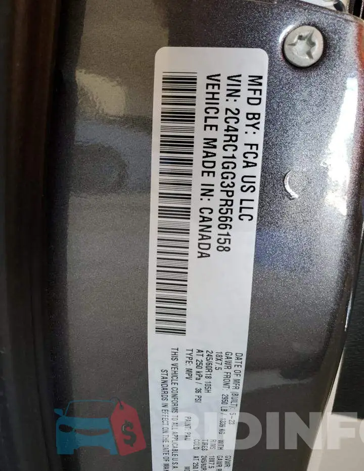 2C4RC1GG3PR566158 Photo# 14