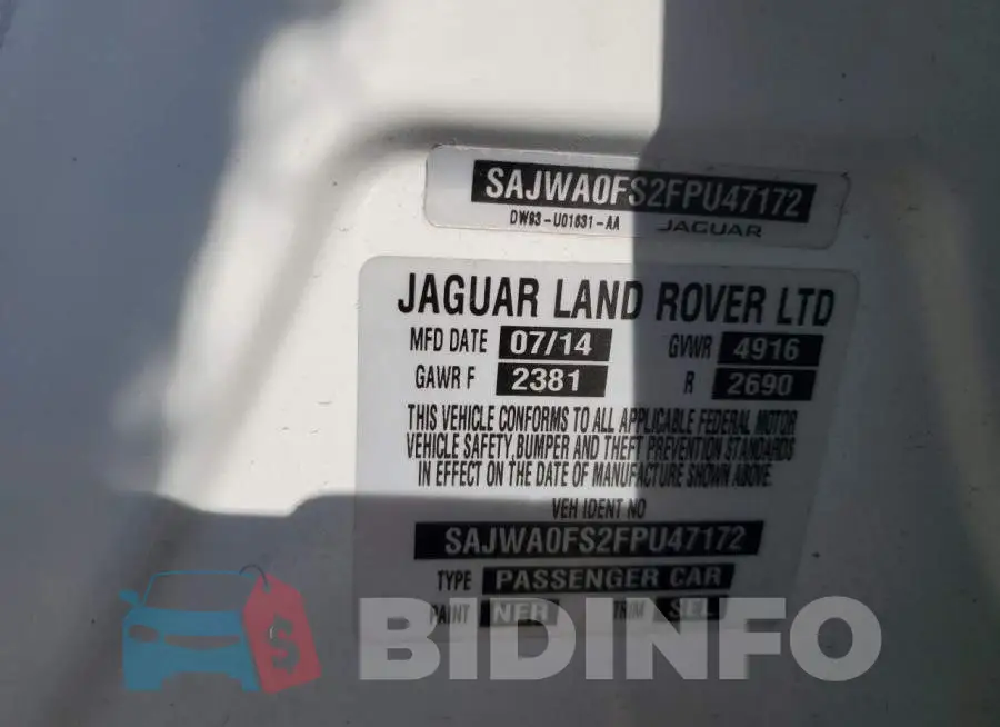 SAJWA0FS2FPU47172 Photo# 12