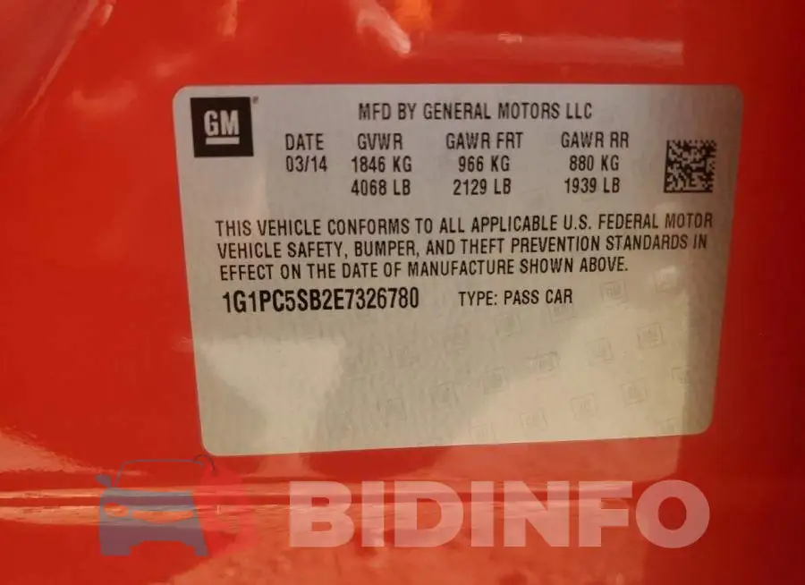 1G1PC5SB2E7326780 Photo# 12