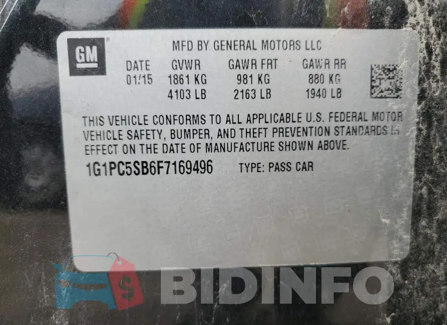 1G1PC5SB6F7169496 Photo# 12
