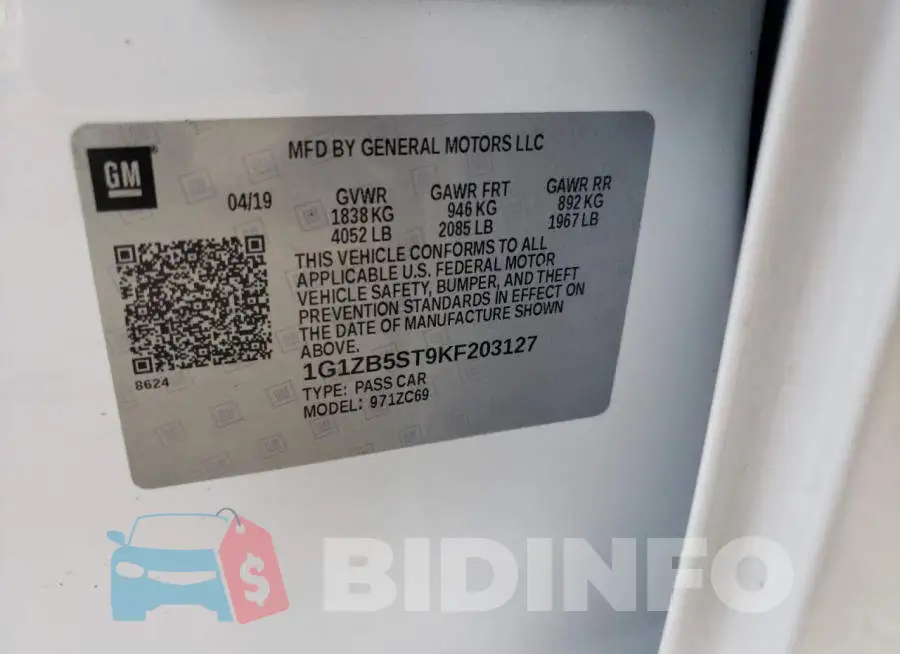 1G1ZB5ST9KF203127 Photo# 12