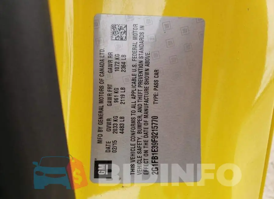 2G1FB1E39F9215770 Photo# 13