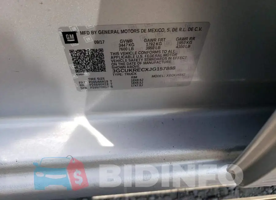 3GCUKRECXJG157888 Photo# 12