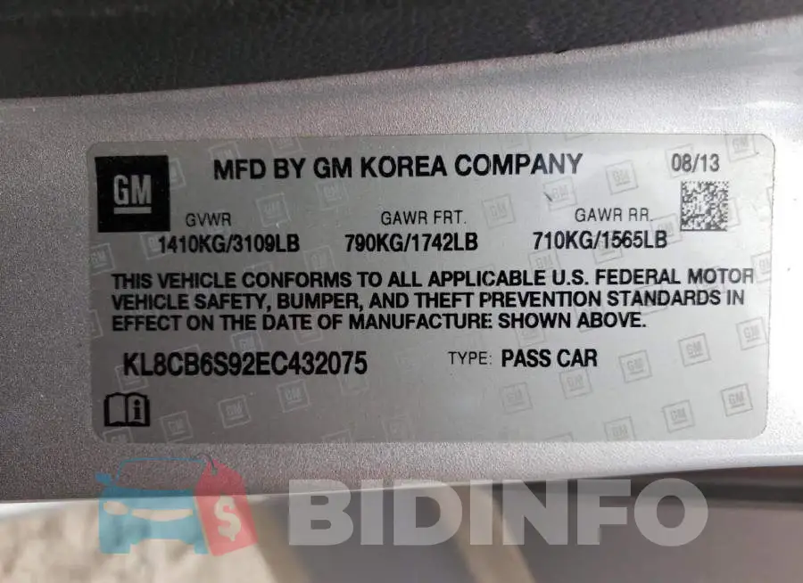 KL8CB6S92EC432075 Photo# 13