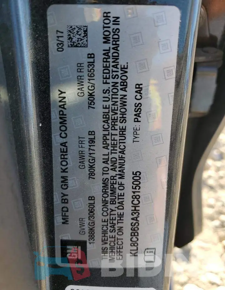 KL8CB6SA3HC815005 Photo# 13