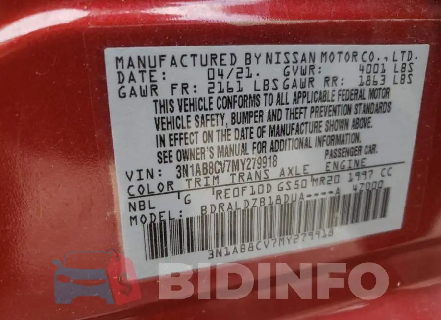 3N1AB8CV7MY279918 Photo# 12