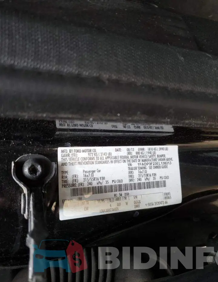 1FADP3F23EL138313 Photo# 12