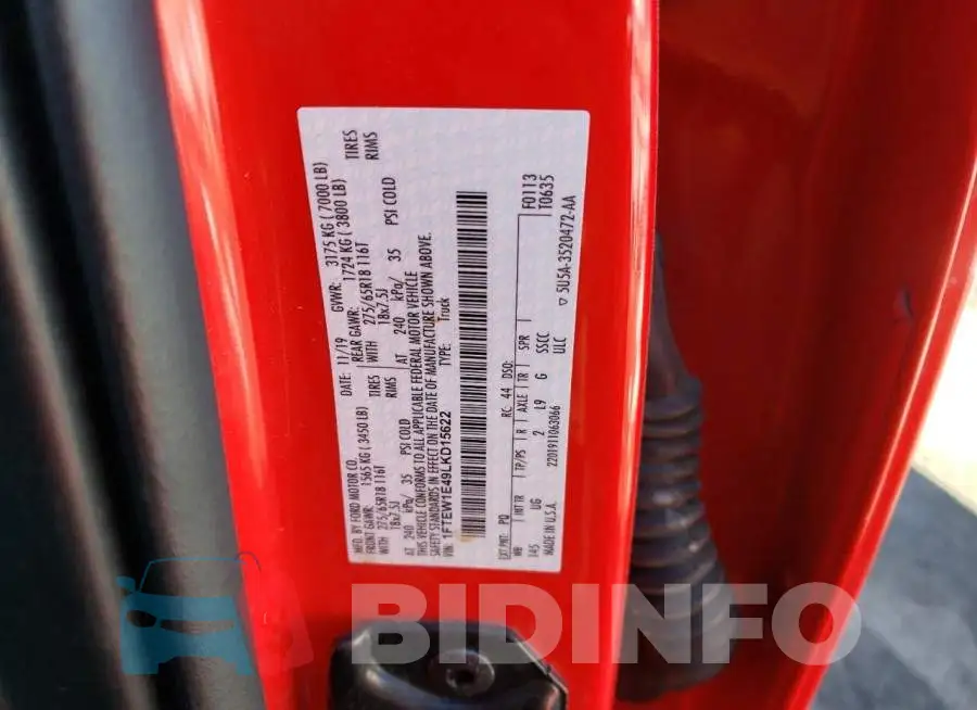 1FTEW1E49LKD15622 Photo# 12