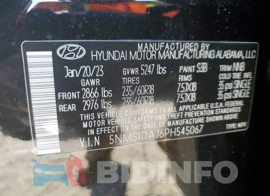 5NMS1DAJ6PH545067 Photo# 13