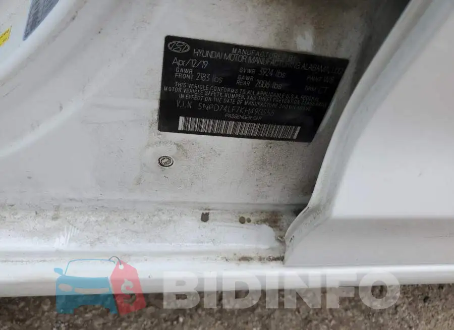5NPD74LF7KH490558 Photo# 12