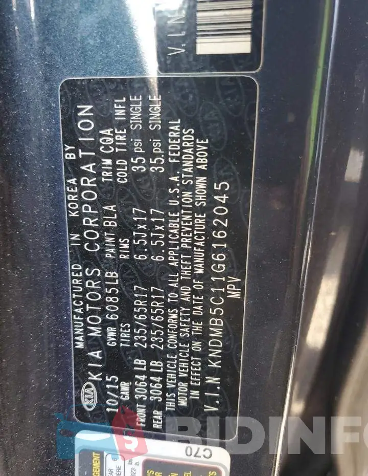 KNDMB5C11G6162045 Photo# 13
