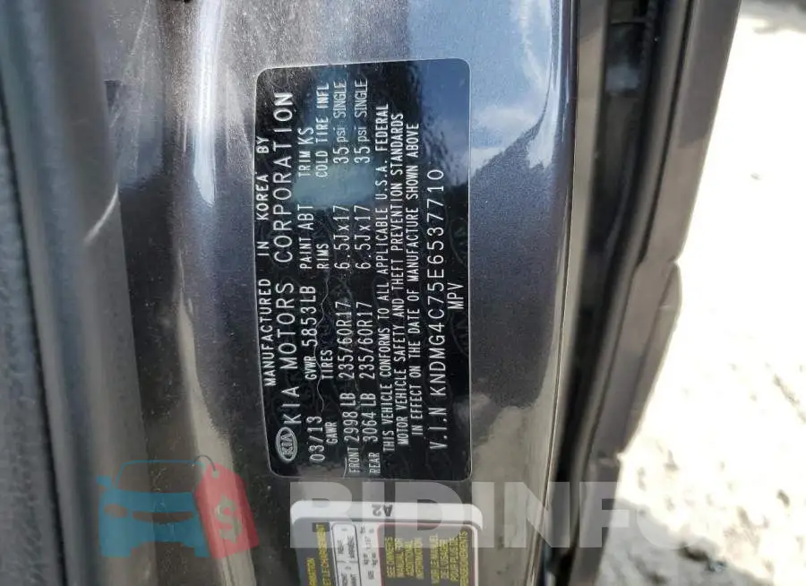 KNDMG4C75E6537710 Photo# 13