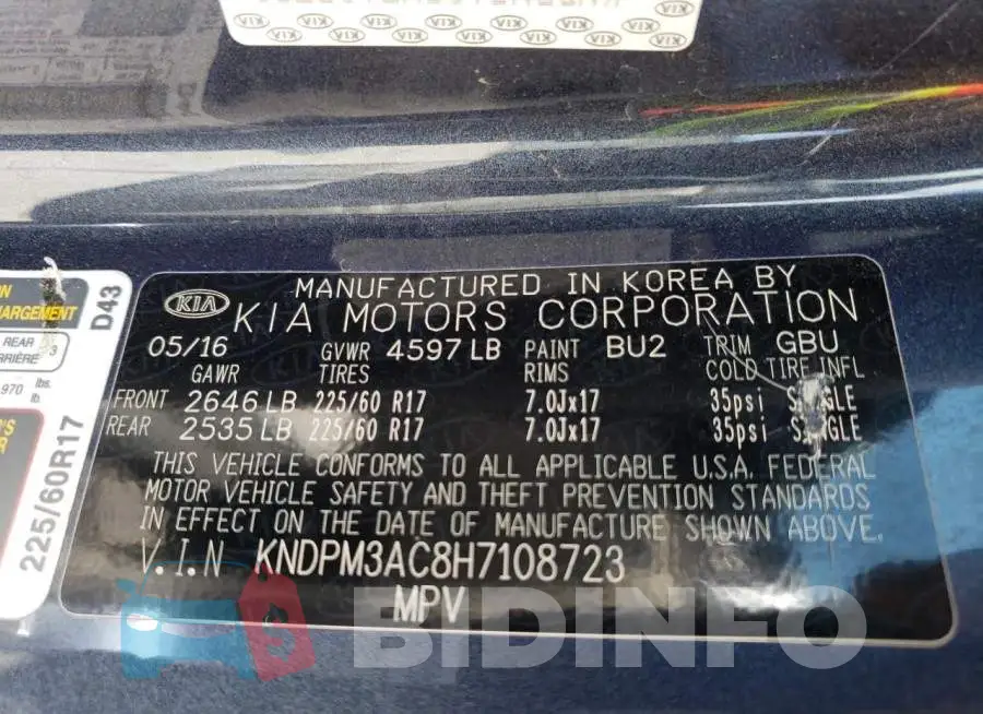 KNDPM3AC8H7108723 Photo# 13