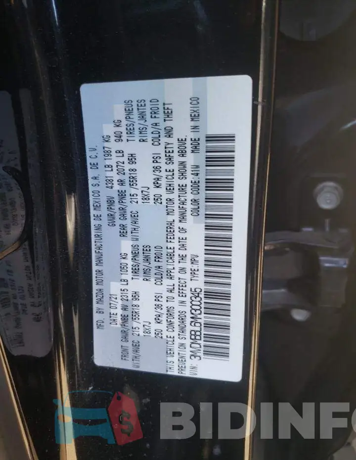 3MVDMBBL6MM300345 Photo# 12