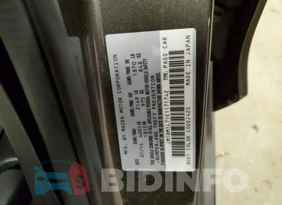 JM1BM1L71E1171742 Photo# 12