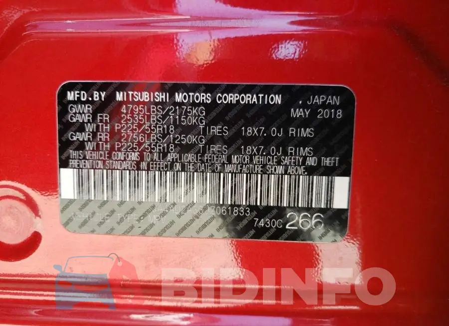 JA4AD2A33JZ061833 Photo# 13