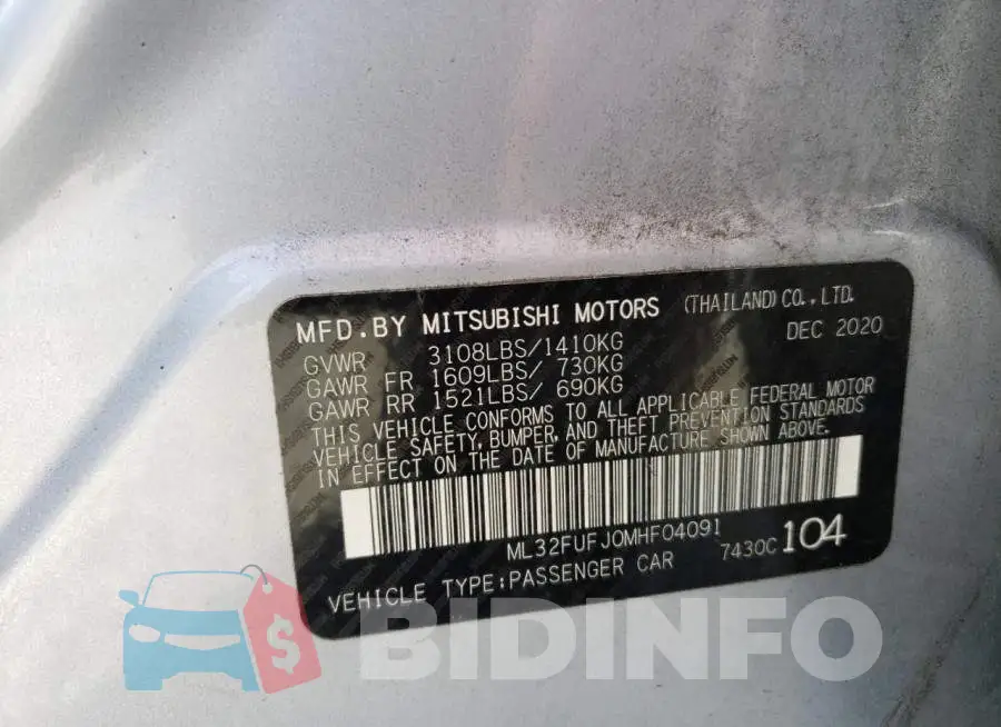 ML32FUFJ0MHF04091 Photo# 12