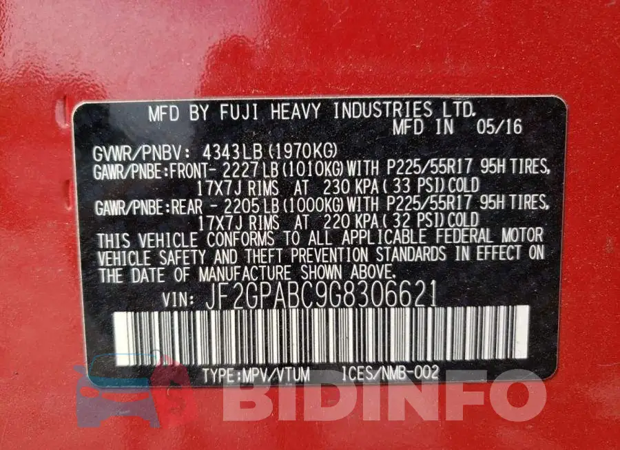 JF2GPABC9G8306621 Photo# 12