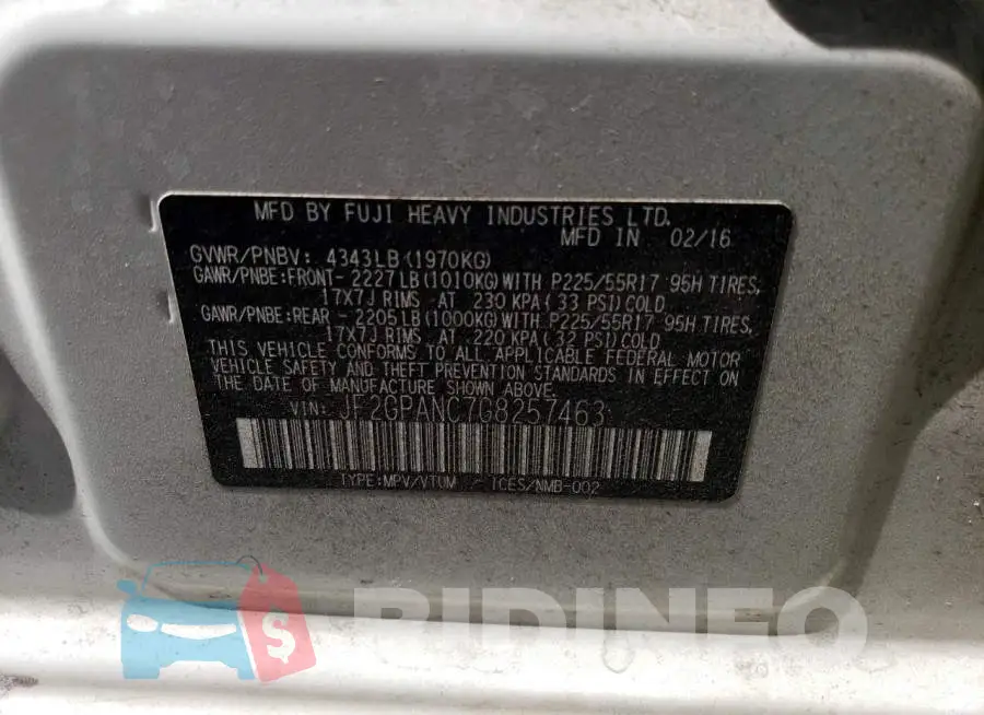 JF2GPANC7G8257463 Photo# 12