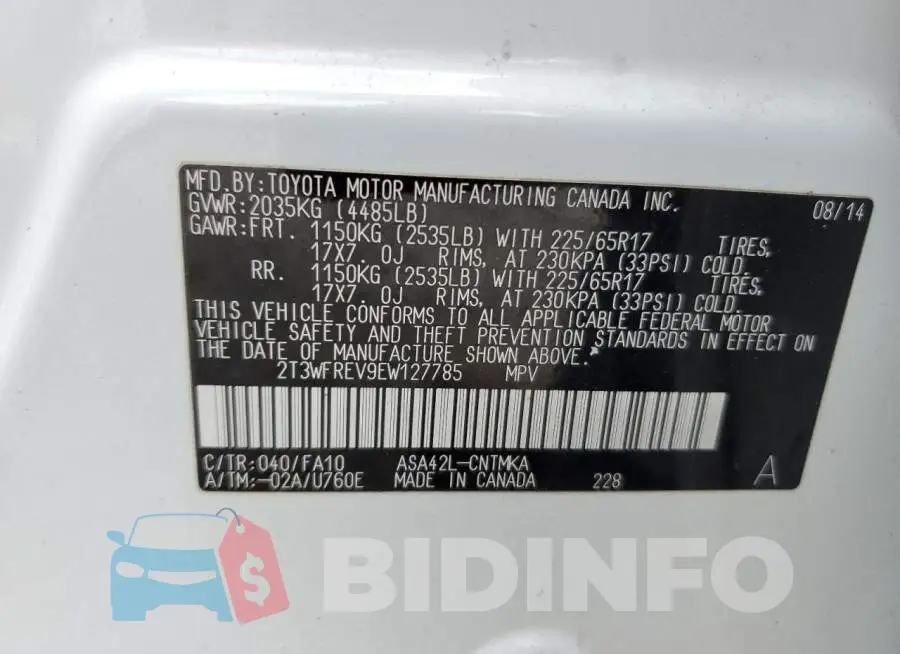 2T3WFREV9EW127785 Photo# 14