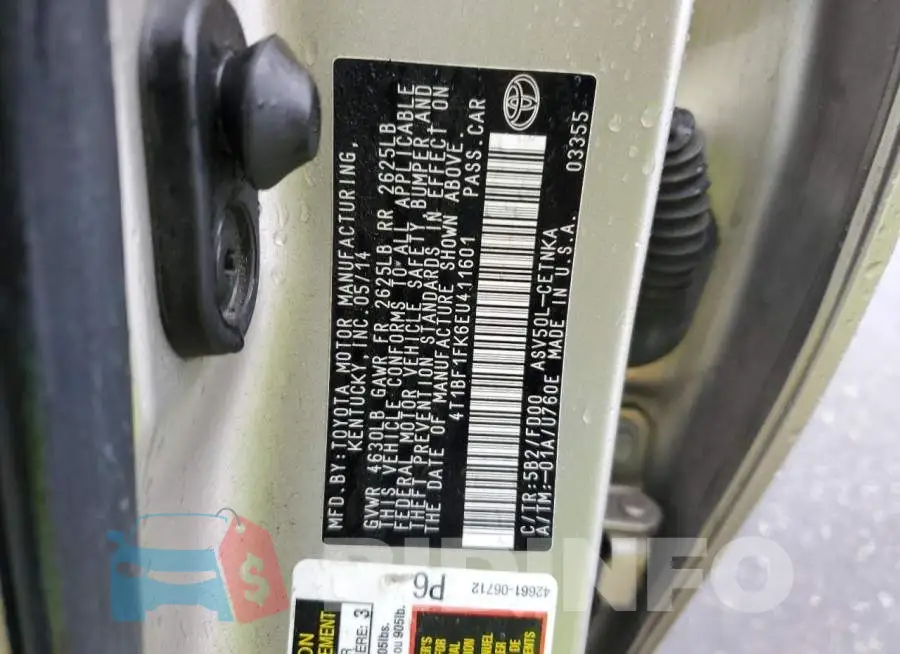 4T1BF1FK6EU411601 Photo# 12