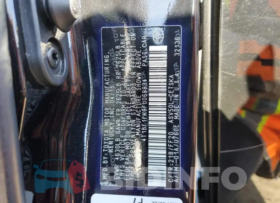 4T1BF1FK9FU068834 Photo# 13