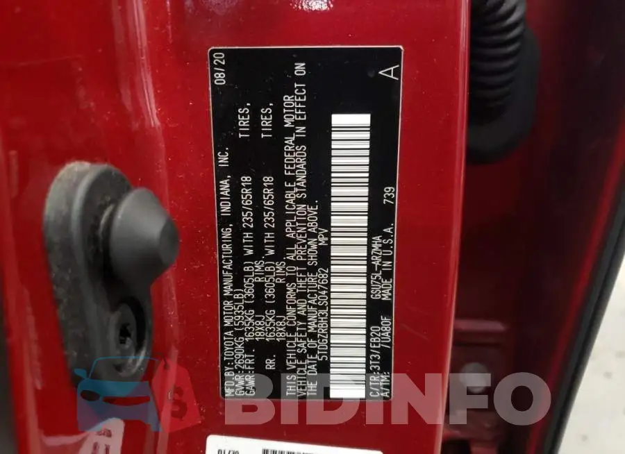 5TDGZRBH3LS047682 Photo# 13