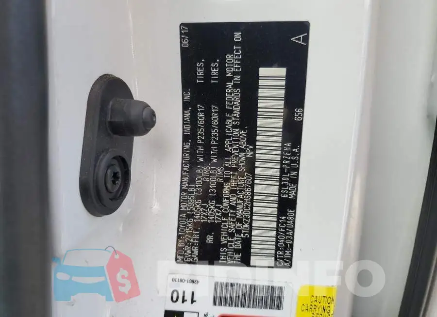 5TDKZ3DC2HS867607 Photo# 13
