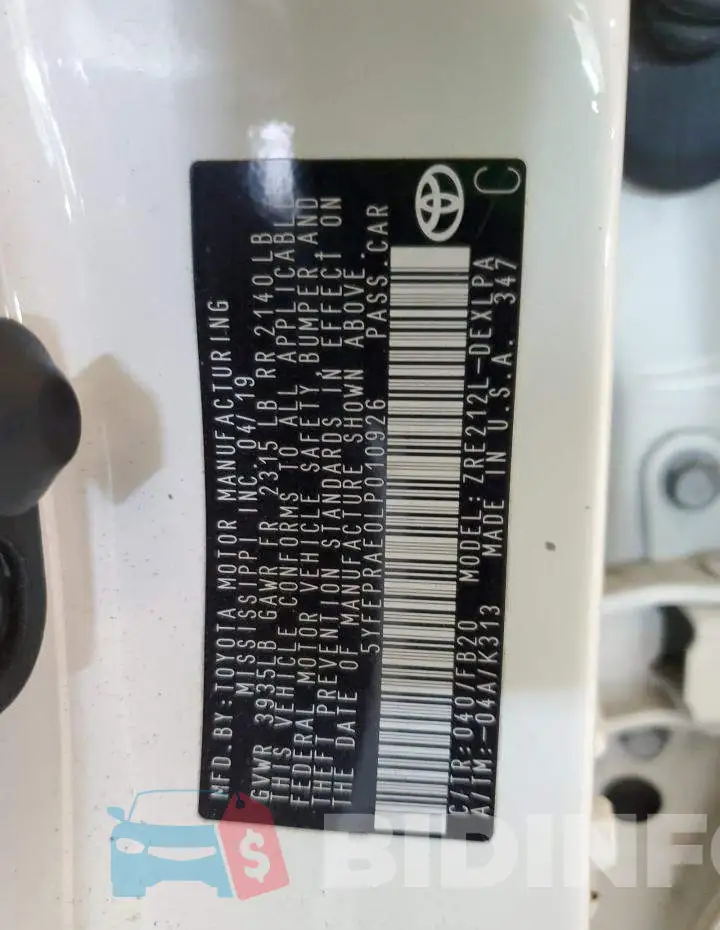 5YFEPRAE0LP010926 Photo# 12