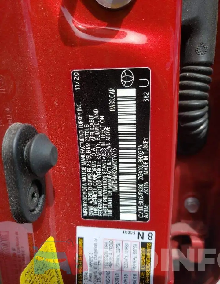 NMTKHMBX6MR119773 Photo# 12