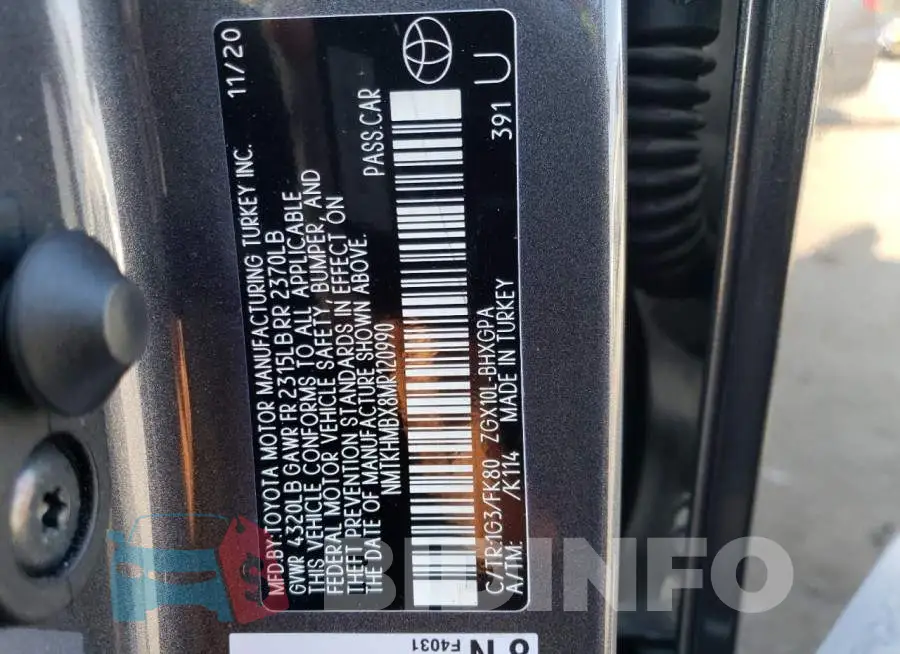 NMTKHMBX8MR120990 Photo# 12