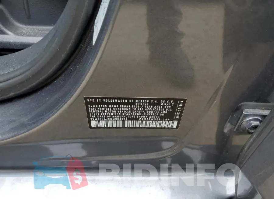 3VW2B7AJ9HM384014 Photo# 13