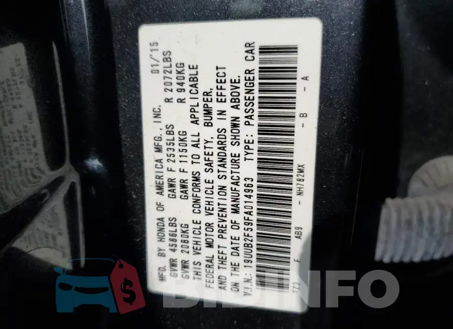 19UUB2F59FA014963 Photo# 12