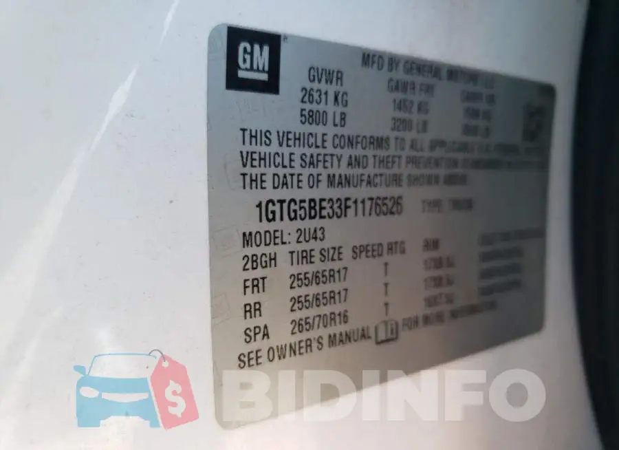 1GTG5BE33F1176526 Photo# 12