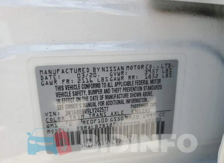 3N1AB8BV9LY242577 Photo# 12