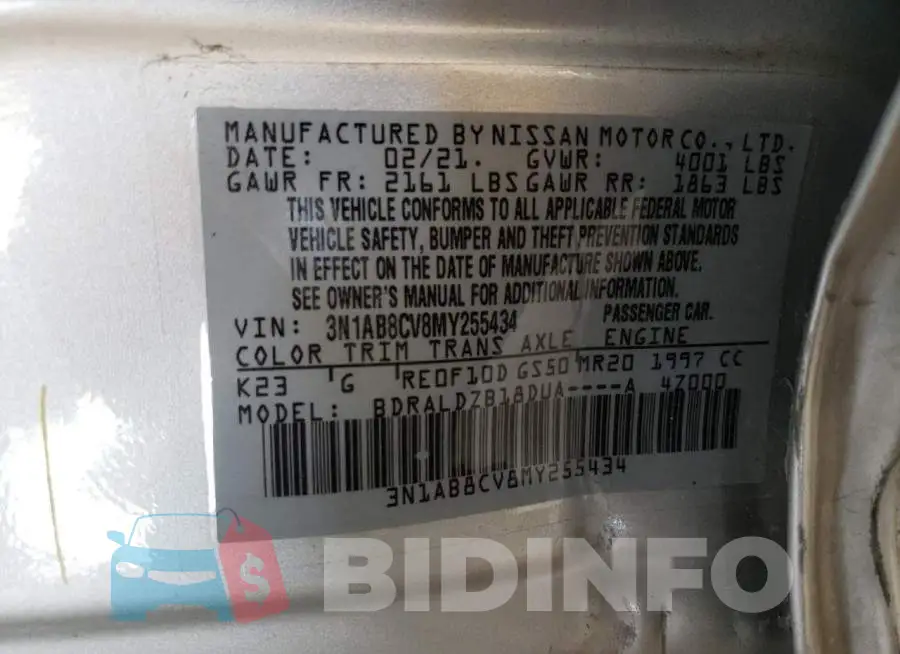 3N1AB8CV8MY255434 Photo# 12