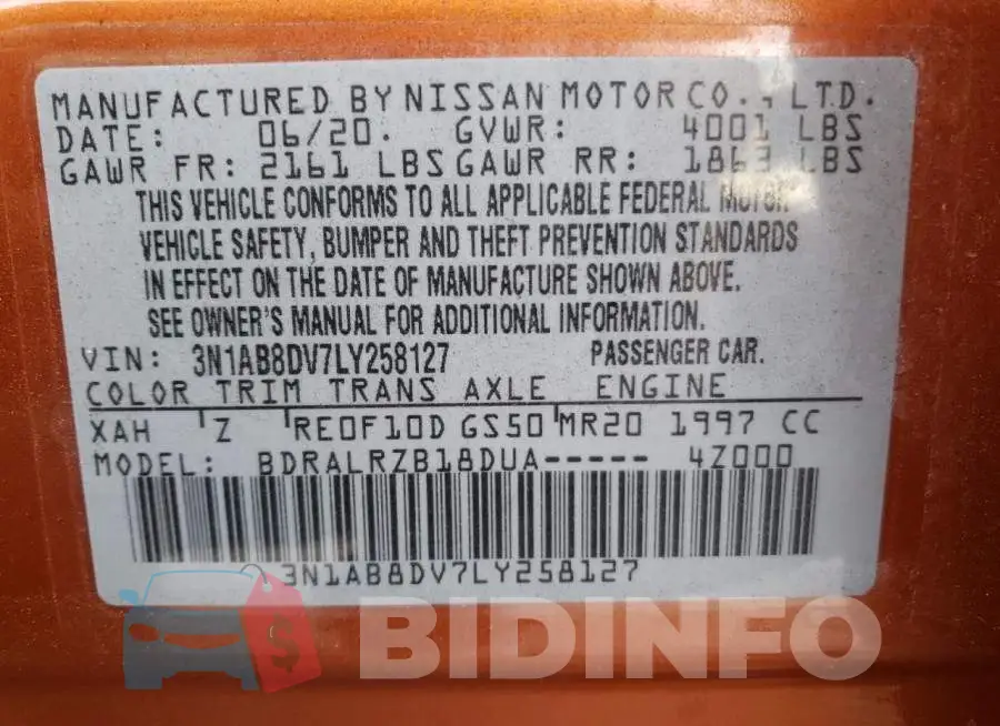 3N1AB8DV7LY258127 Photo# 13
