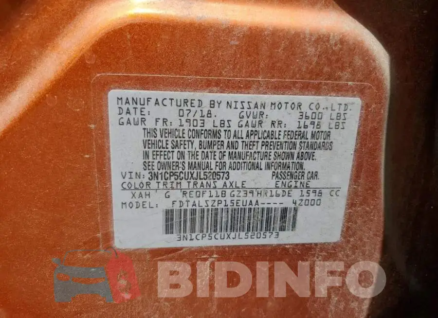 3N1CP5CUXJL520573 Photo# 14