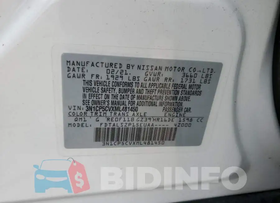 3N1CP5CVXML481450 Photo# 12