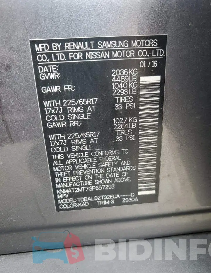 KNMAT2MT7GP657293 Photo# 13