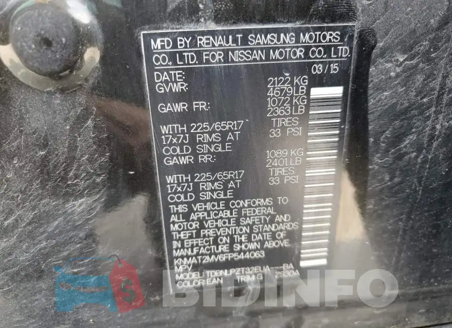 KNMAT2MV6FP544063 Photo# 13