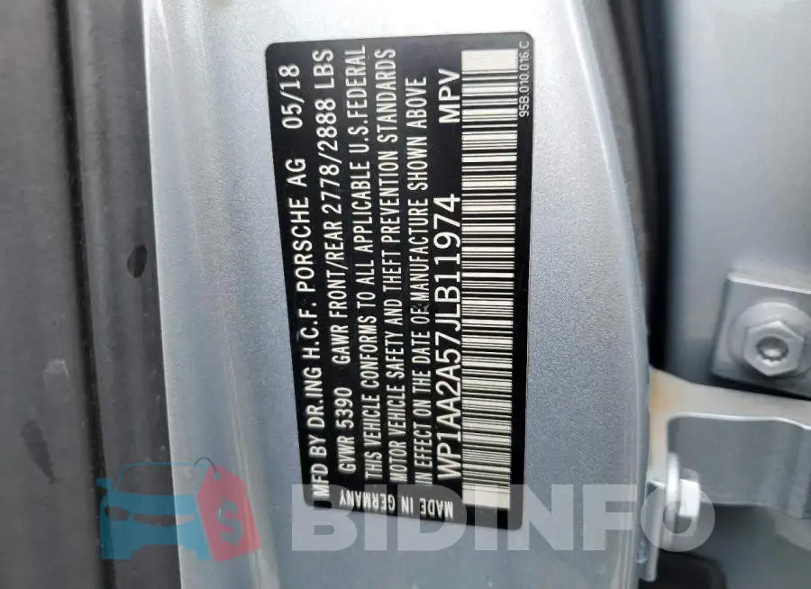 WP1AA2A57JLB11974 Photo# 13