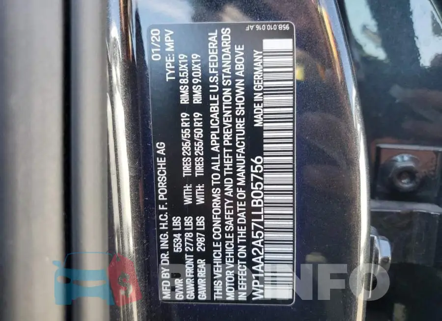WP1AA2A57LLB05756 Photo# 13