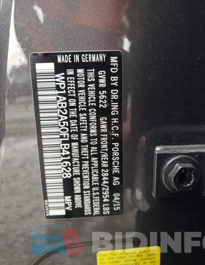 WP1AB2A50FLB41628 Photo# 10