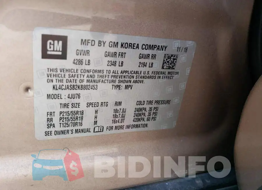 KL4CJASB2KB802453 Photo# 12