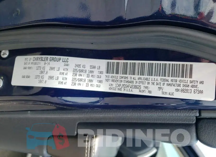 1C4PJMDS4FW538625 Photo# 12