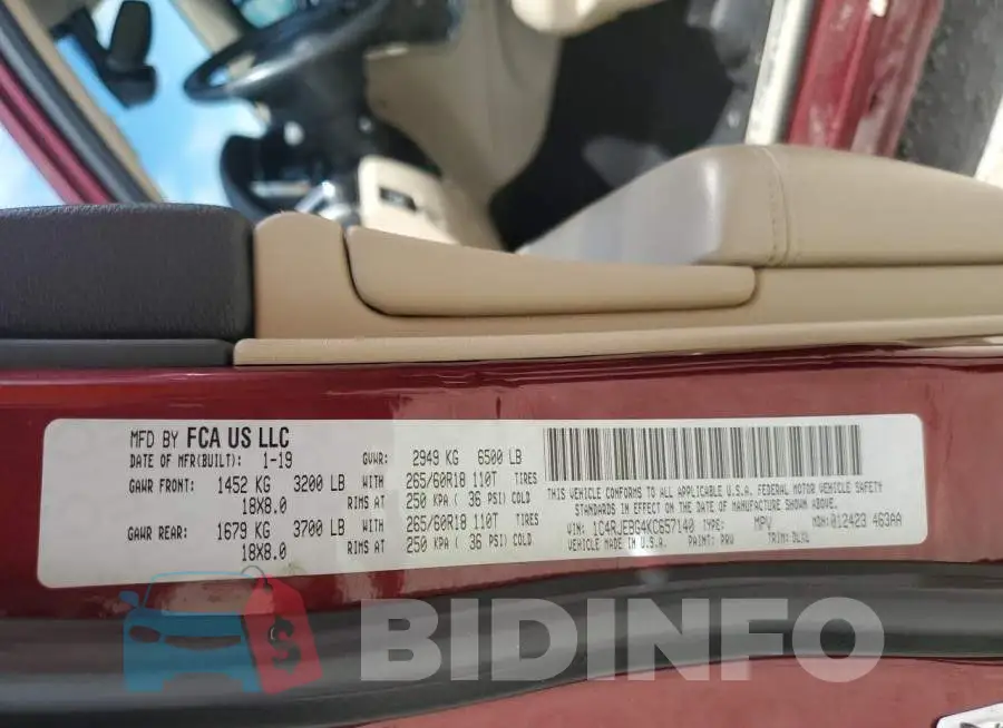 1C4RJEBG4KC657140 Photo# 13